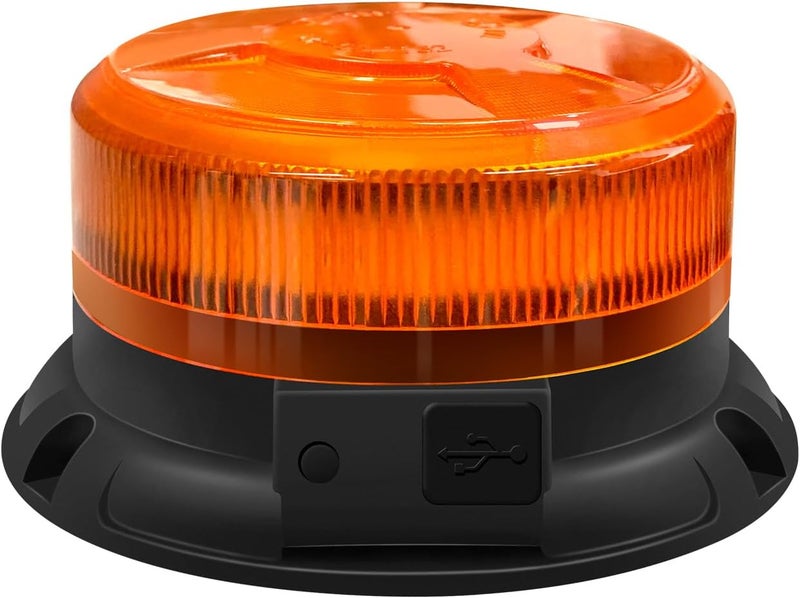 AnTom Magnetic Wireless Strobe Light, Waterproof Rechargeable LED Beacon Lights for Trucks, Vehicle Emergency Flashing Warning, forklifts,Tractors,Golf Carts,Cars - Image 1